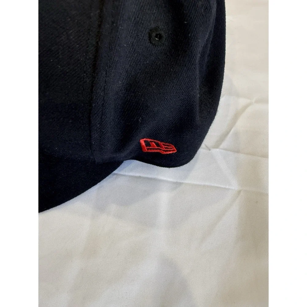 Vintage New Era Cleveland Indians Hat 7 5/8 Navy Blue 59FIFTY Fitted MLB Cap USA
